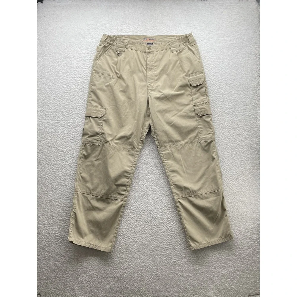 5.11 Tactical Taclite Pro Cargo Pants Mens 40x30.5 (Tag 40x32) Ripstop Khaki